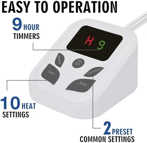 DAILYLIFE Heated Mattress Pad 60 X 80 Electric Bed Warmer