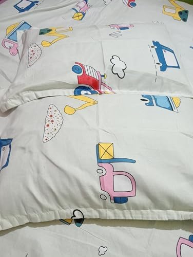 Kids Duvet Cover Set with Reversible Print Queen Size Grey