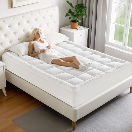 MATBEBY Full Size Mattress Pad - Cooling Breathable Deep Pocket Fit