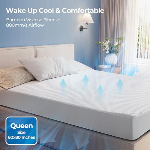 TASTELIFE Waterproof Queen Mattress Protector with 3D Air Cooling