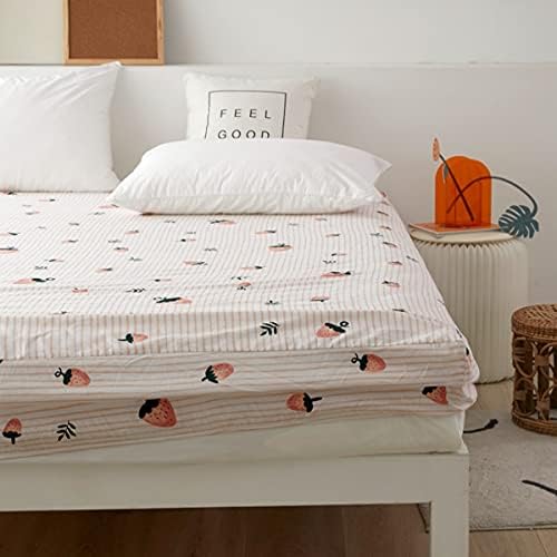 Feelyou Cute Strawberry Bed Sheet Set for Kids Queen