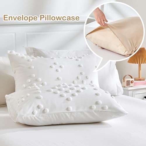 VIVILINEN 3-Piece Boho Tufted Dots Kids Bedding Set 1
