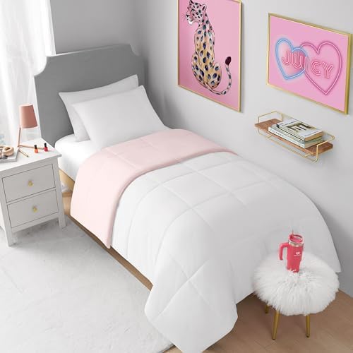 Juicy Couture Reversible Box Stitch Comforter Set 3 Piece King 1