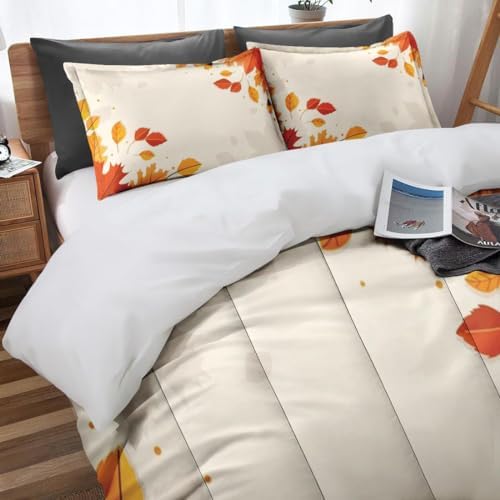 Culudea Autumn Leaves Tree Comforter Set King Size 1