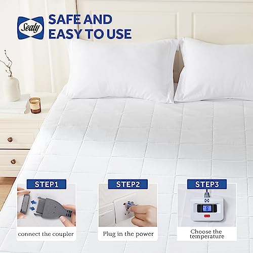 Sealy Electric Mattress Pad Queen Size with 10 Heating Settings