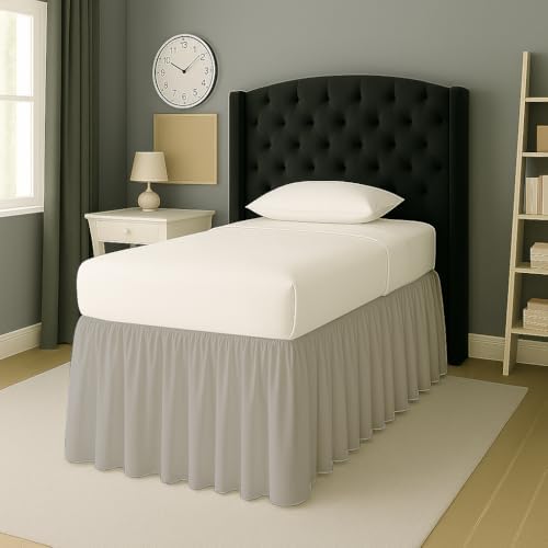 Cottingon Dorm Bed Skirt Twin XL 36 Light Grey