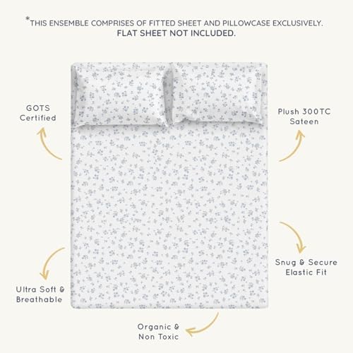MakeMake Organics Queen Fitted Sheet Set GOTS Certified Organic Cotton