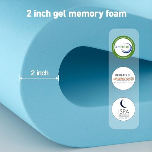 VALUXE Dual Layer Memory Foam Mattress Topper Queen Size
