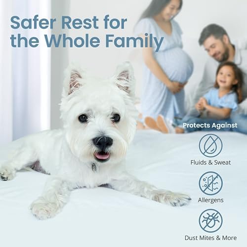 SafeRest Waterproof Twin Mattress Protector - Fitted with Stretchable Pockets