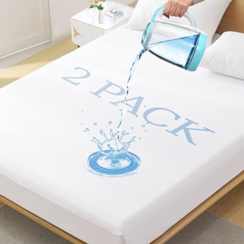 Softhour 2 Pack Twin Size Waterproof Mattress Protector 1
