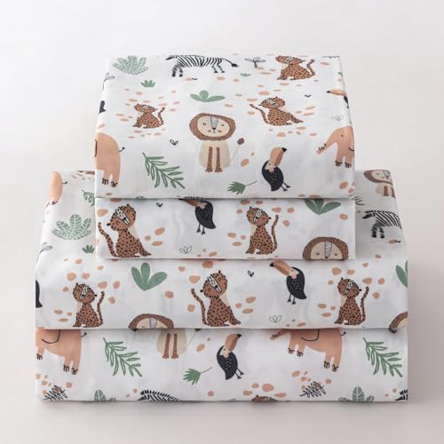 Jessrydo Full Sheet Set Kids 4 Piece Animal Pattern