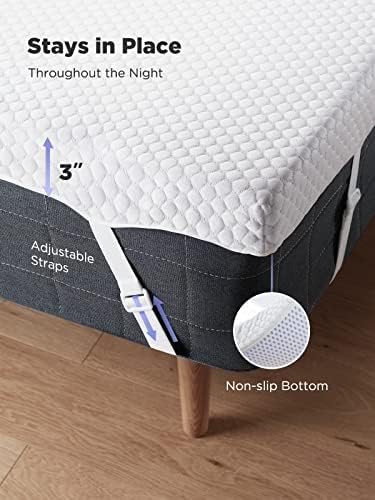 PERLECARE 3 Inch Gel Mattress Topper Twin XL