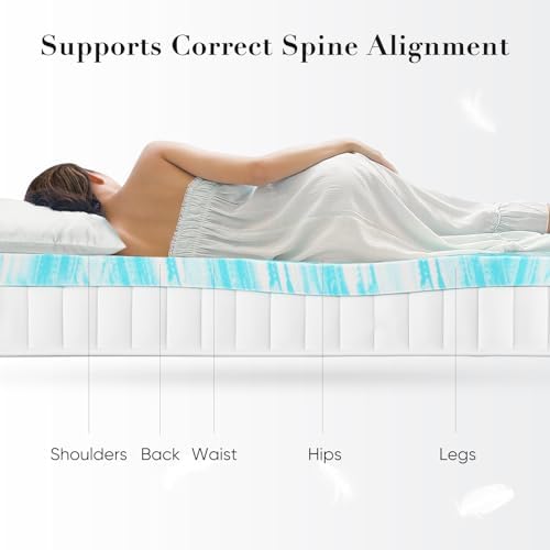 DUMOS Memory Foam Mattress Topper Queen 2 Inch Gel Infused