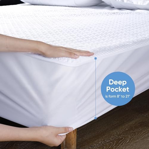 Cooling Waterproof Mattress Protector Queen Size