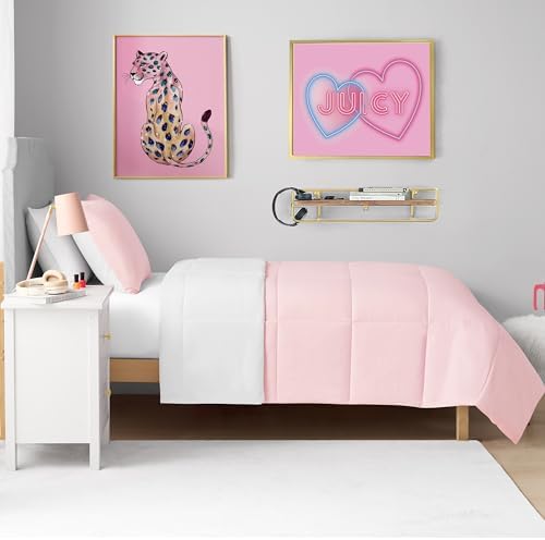 Juicy Couture Reversible Box Stitch Comforter Set 3 Piece King 1