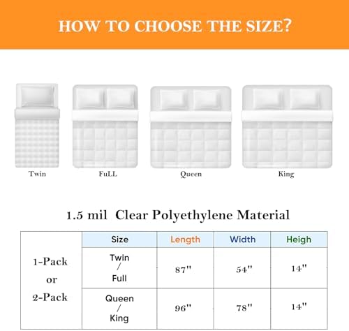 Cosybreeze 15 Mil Thick Mattress Bags for Moving Storage