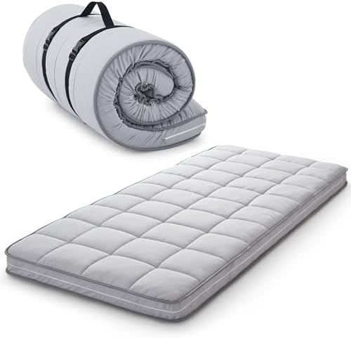 Jamdok 4Inch Cot Mattress Topper 72x24 Inch Portable Folding Sleep Pad