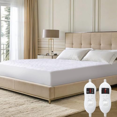 SOHTOPHO Queen Size Electric Heated Mattress Pad with Dual Control