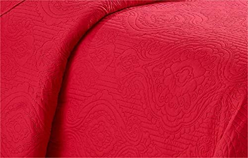 Home Collection 3pc King Size Luxury Embossed Bedspread Set