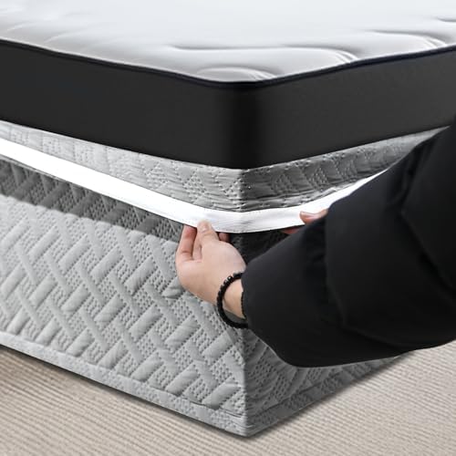 ZABER Box Spring Cover Queen Size with 16-Inch Drop 1