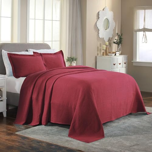 Superior 2 Piece Celtic Circle Cotton Bedspread Set Twin Burgundy