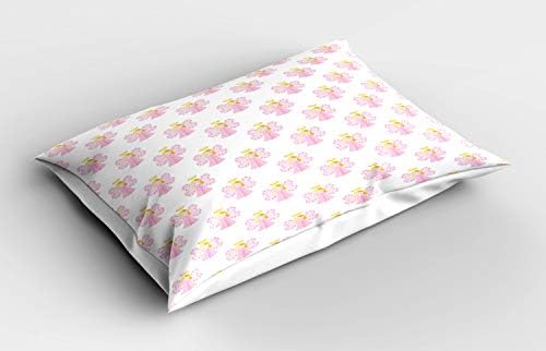 Ambesonne Angel Pillow Sham 30 X 20 Earth Yellow Pale Pink