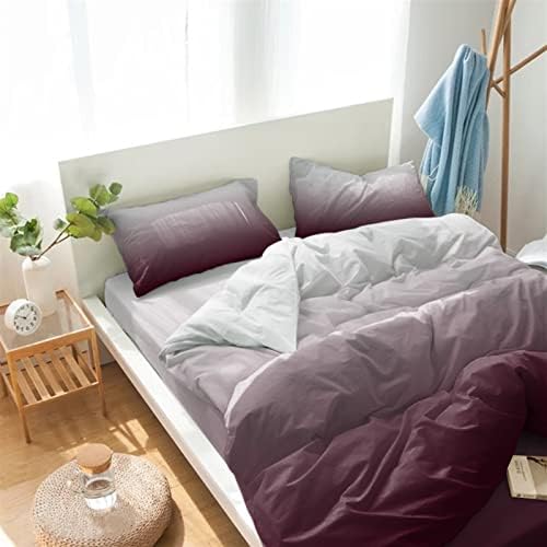 LooPoP 4PCS California King Ombre Red Bedding Set