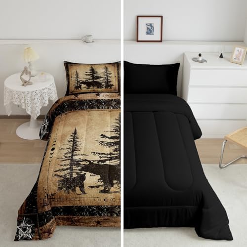 Erosebridal Rustic Bear Comforter Set King Size