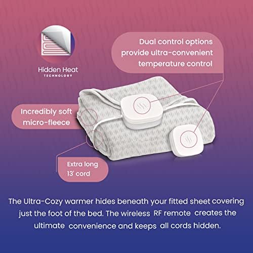 Hidden Heat Electric Foot Bed Warmer by SpotWarm - Wireless RF Remote Control