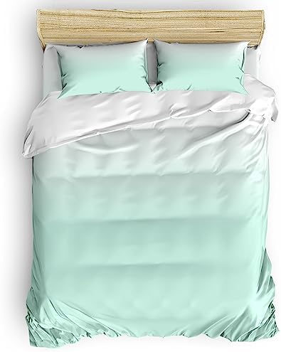 LooPoP 4PCS California King Duvet Set Gradient Cotton Bedding