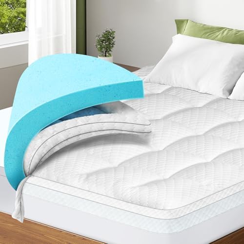 VALUXE Dual Layer Memory Foam Mattress Topper Queen Size