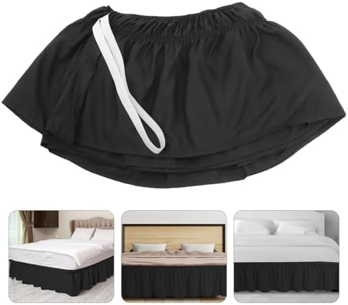 Elastic Bed Skirt Full Coverage for Queen Bed Hotel Style