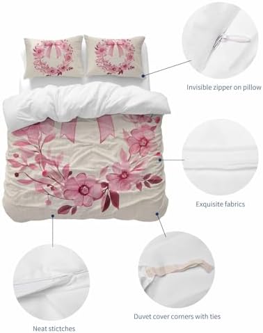 ZOE GARDEN Eucalyptus Duvet Cover Set 3 Piece Full Size Bedding