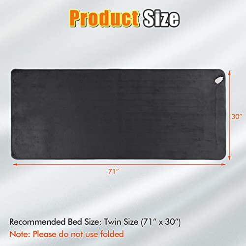 CLEEMAN Electric Mattress Pad with 5-Level Heating and 8H Timer