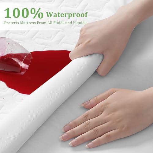 MERITLIFE Queen Mattress Protector 4D Cooling Waterproof