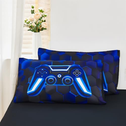 RYNGHIPY Blue Gaming Comforter Set for Kids Boys 1
