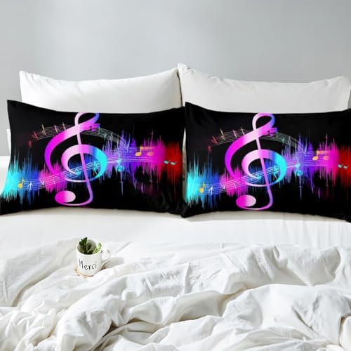 Feelyou Music Note Bed Sheet Set Queen 1