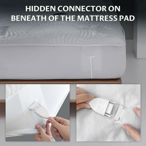 Reaks Queen Electric Heated Mattress Pad with Dual Control and Timer