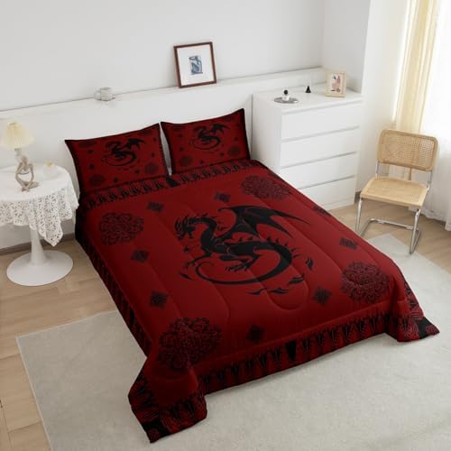 Feelyou Dragon Comforter Set King Size Kids 1