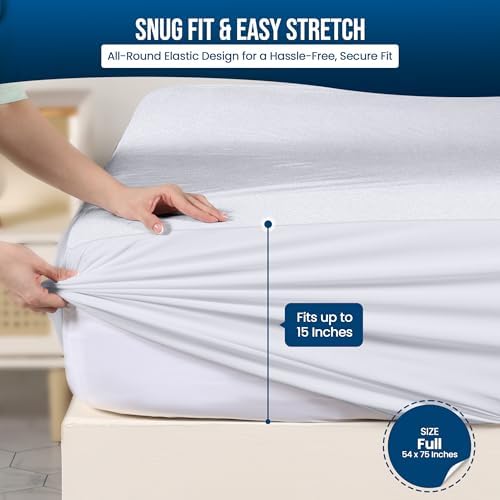 Utopia Bedding Waterproof Mattress Protector Full Size