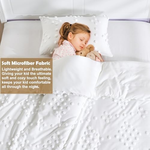 VIVILINEN 3-Piece Boho Tufted Dots Kids Bedding Set 1