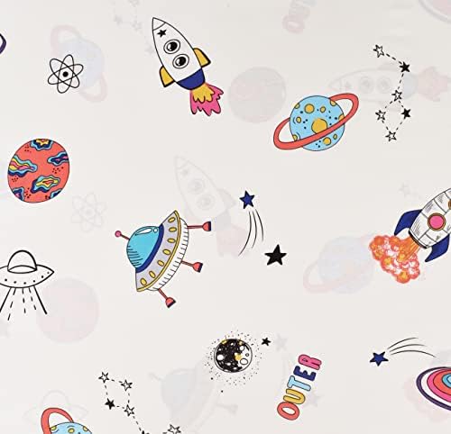 Outer Space Rocket Kids Bedding Set 3 Piece Cotton