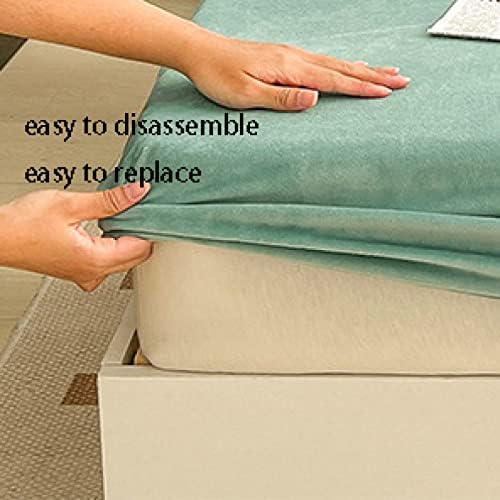 FCLDESHOP Thick Warm Coral Fleece Fitted Sheet 1