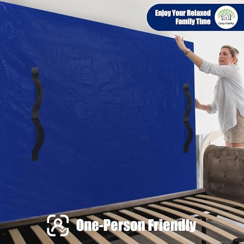 Cosy Family Mattress Encasement with 8 Handles - Queen Size Blue