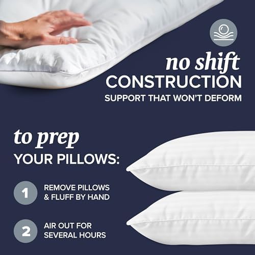 Beckham Hotel Collection Queen Size Down Alternative Pillows Set of 2