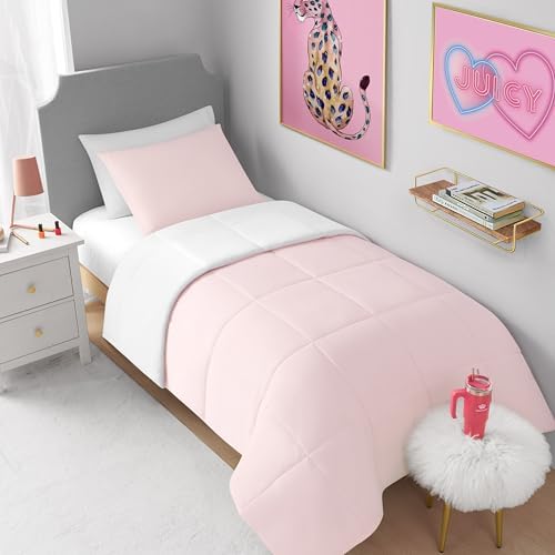 Juicy Couture Reversible Box Stitch Comforter Set 3 Piece King 1