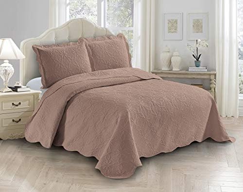 Fancy Linen 3pc Embossed Coverlet Set
