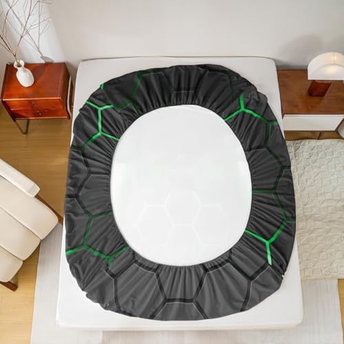 Game Bed Sheets for Boys Queen Size Set Neon Lights