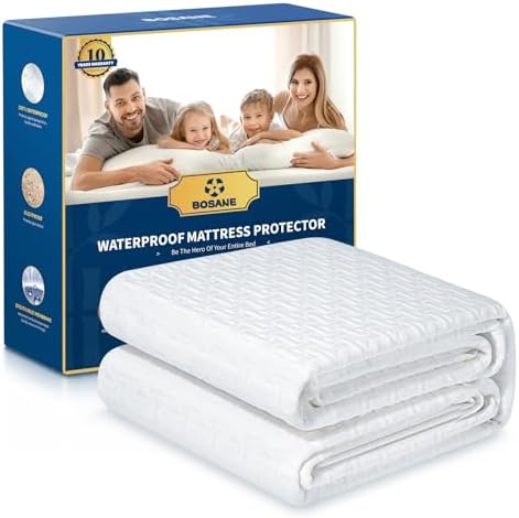 BOSANE Queen Mattress Protector Waterproof Breathable Cooling 3D Air Fabric