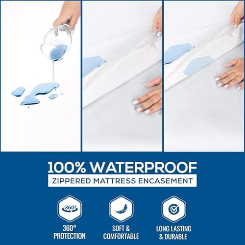 Utopia Bedding Queen Mattress Encasement Waterproof Protection